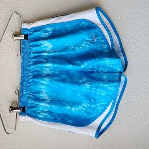 Nike Dry Fit Running Shorts Blue Tie Dye Size S